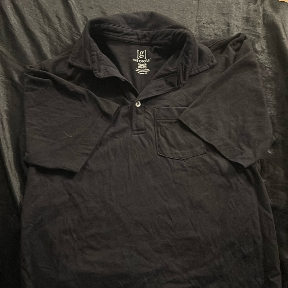 MENS BLACK POLO GEORGE XS